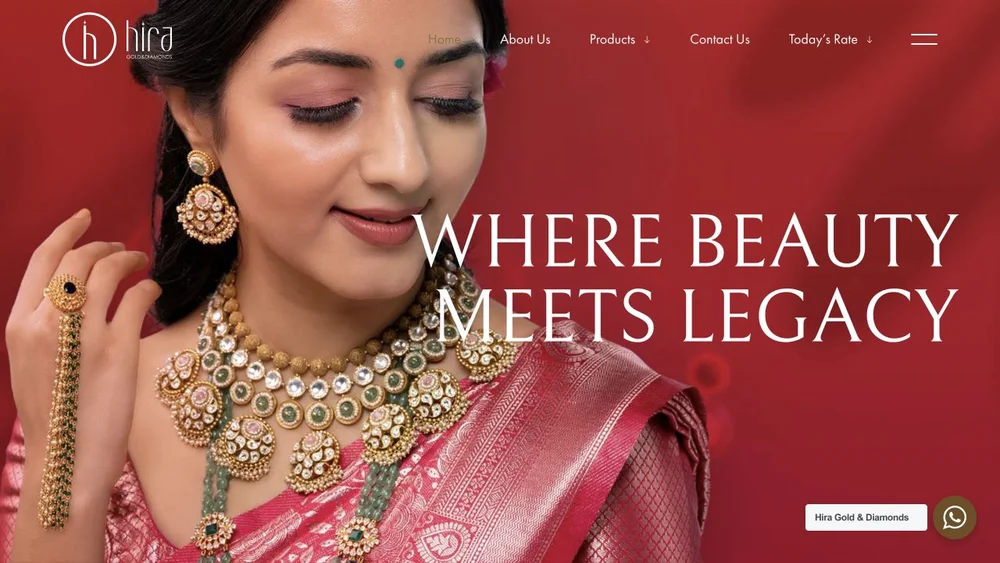 Hira Gold & Diamonds website by Abcon