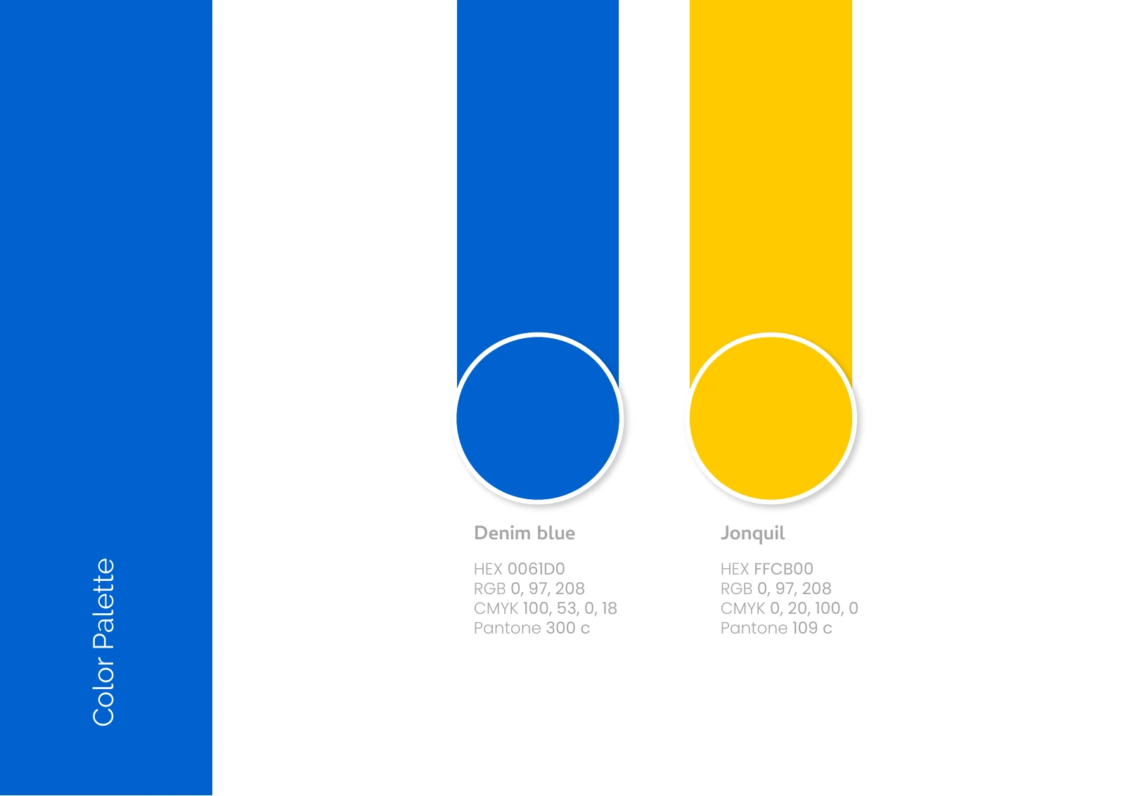 4 Bites Shawerma: Blue-and-yellow palette