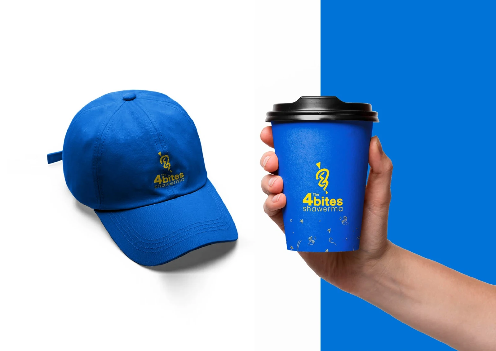 4 Bites Shawerma: Cup and cap applications