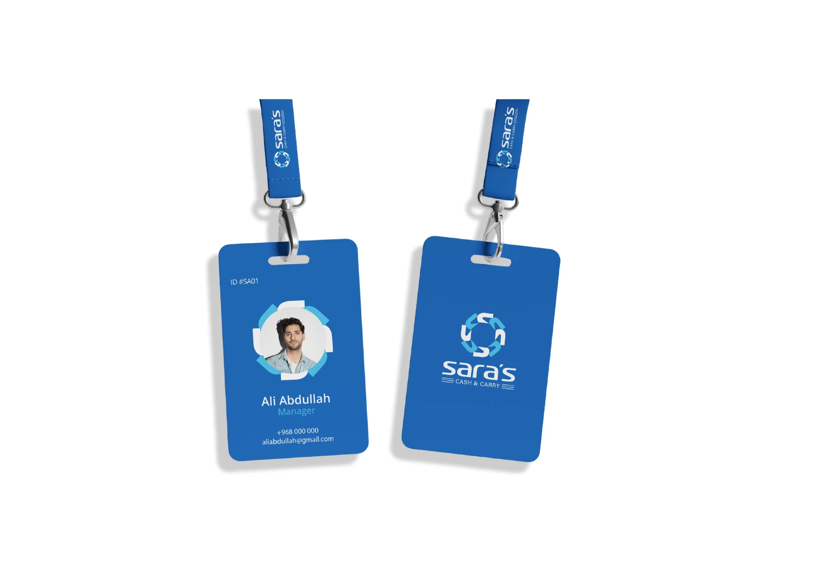 Sara’s Cash & Carry: Staff identity mockups