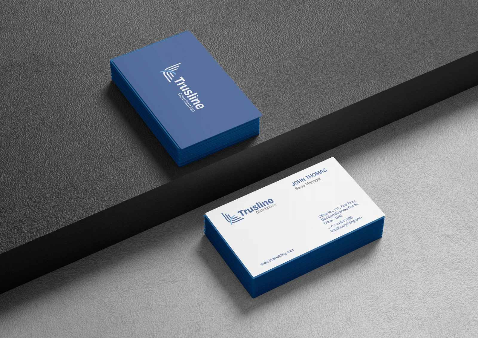 Trusline Distribution: Business card applications