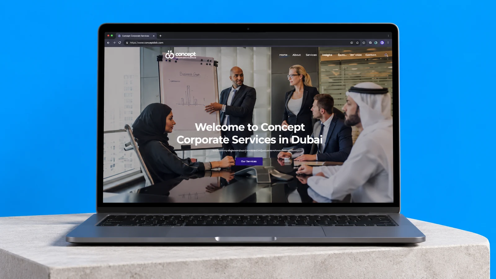 CCS UAE: website presentation, presentation cover
