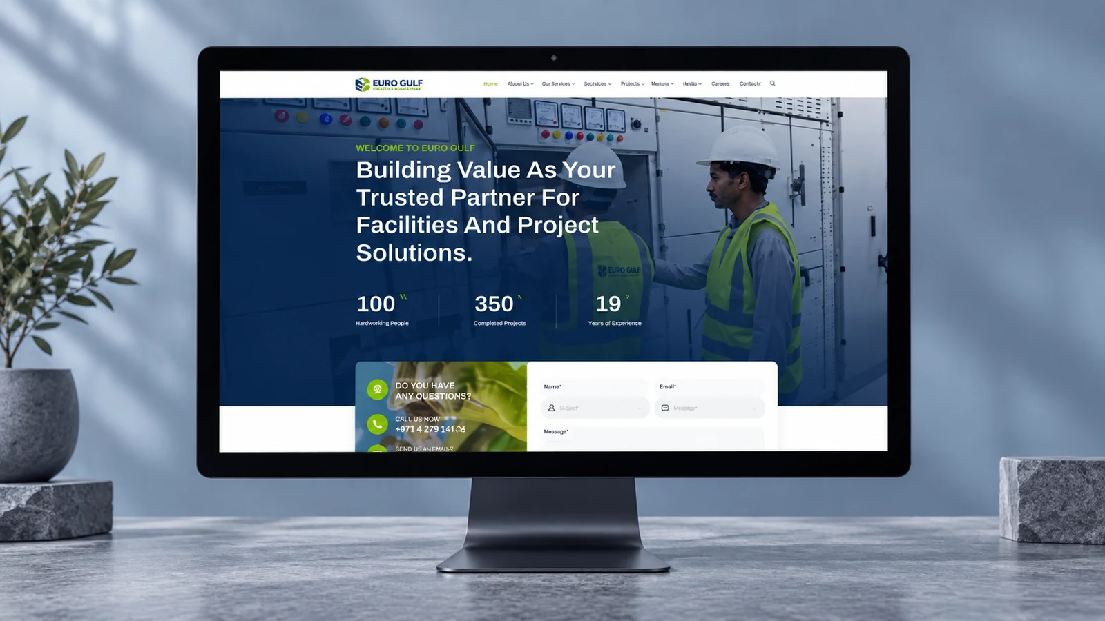 Euro Gulf: website presentation, presentation cover