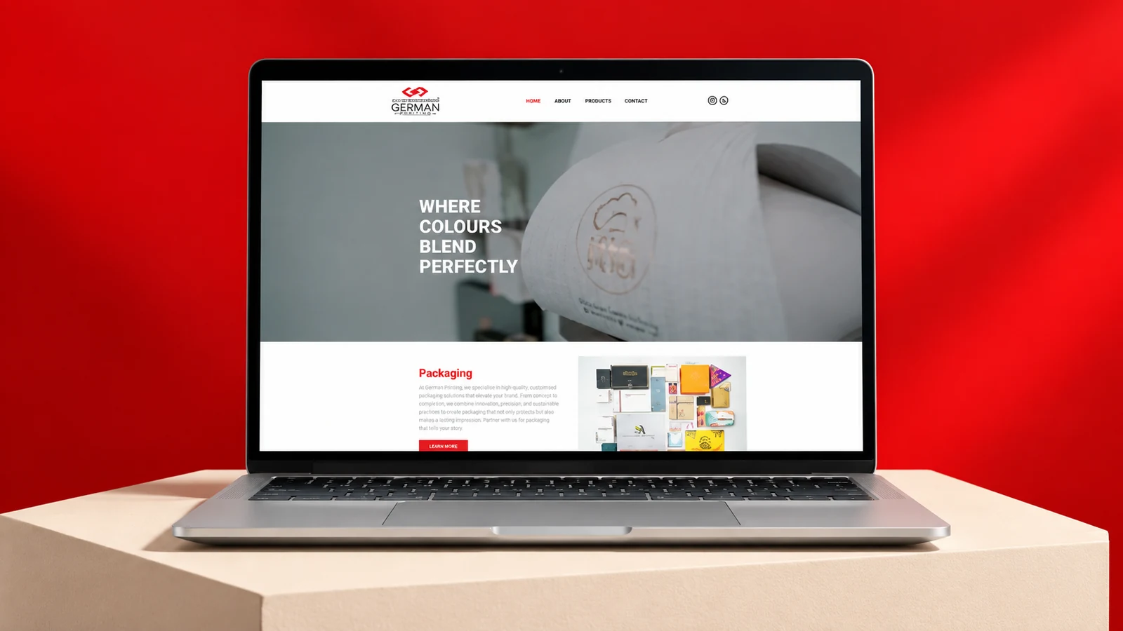 German Printing: website presentation, presentation cover
