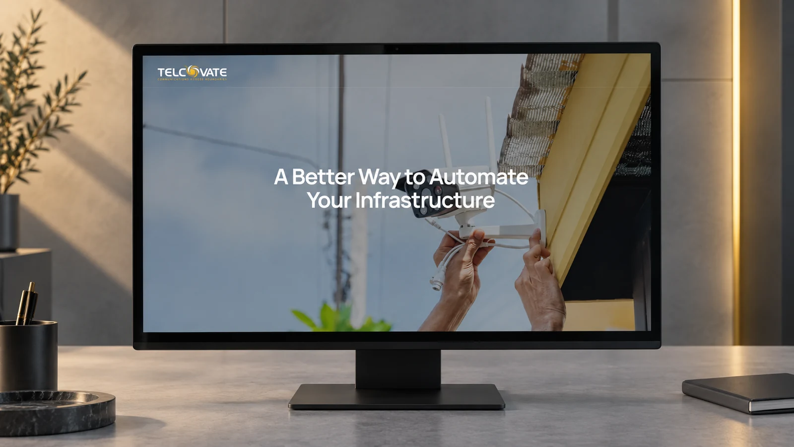 Telcovate: website presentation, presentation cover
