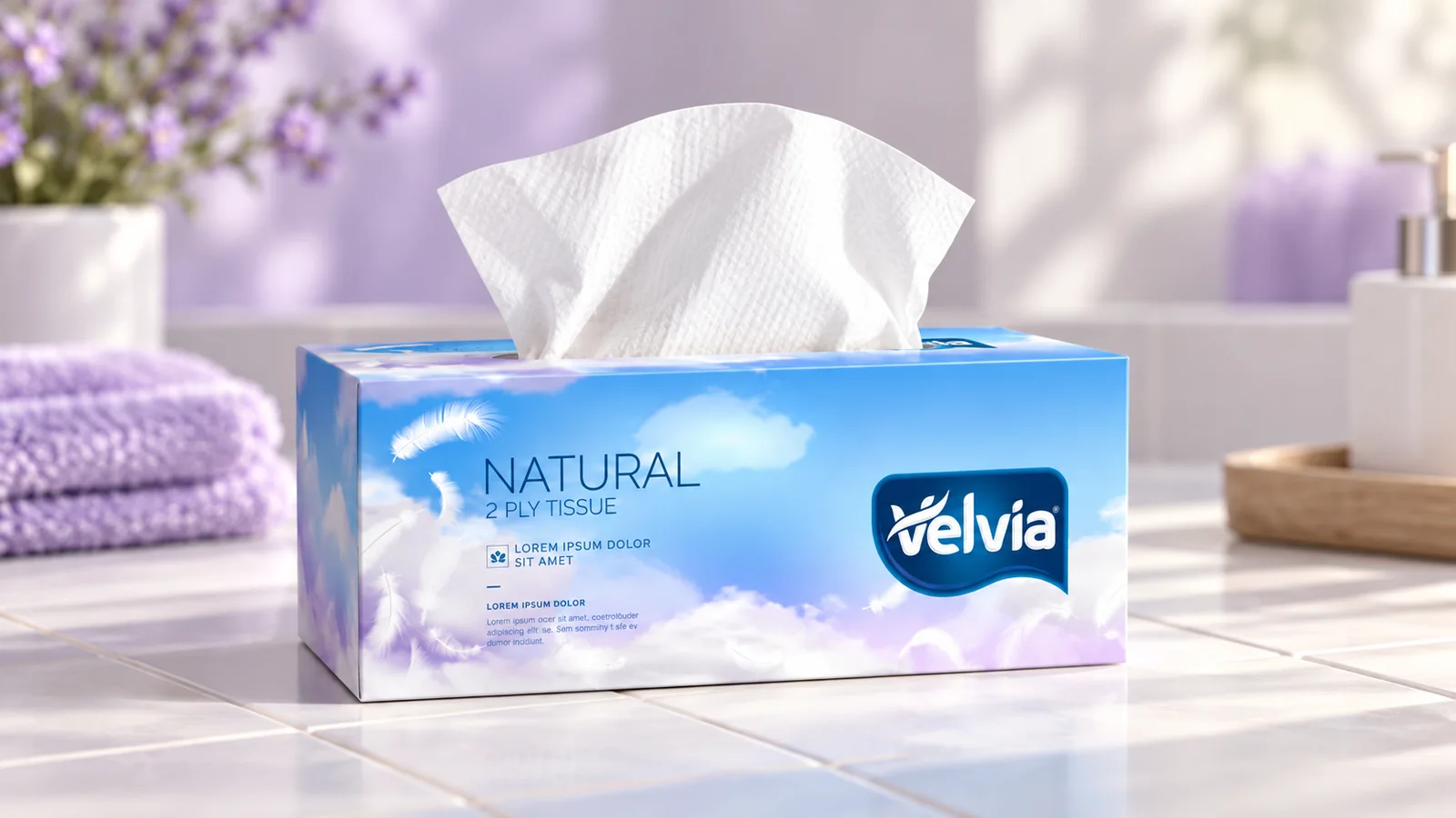 Velvia: Velvia tissue-carton application, illustrative application
