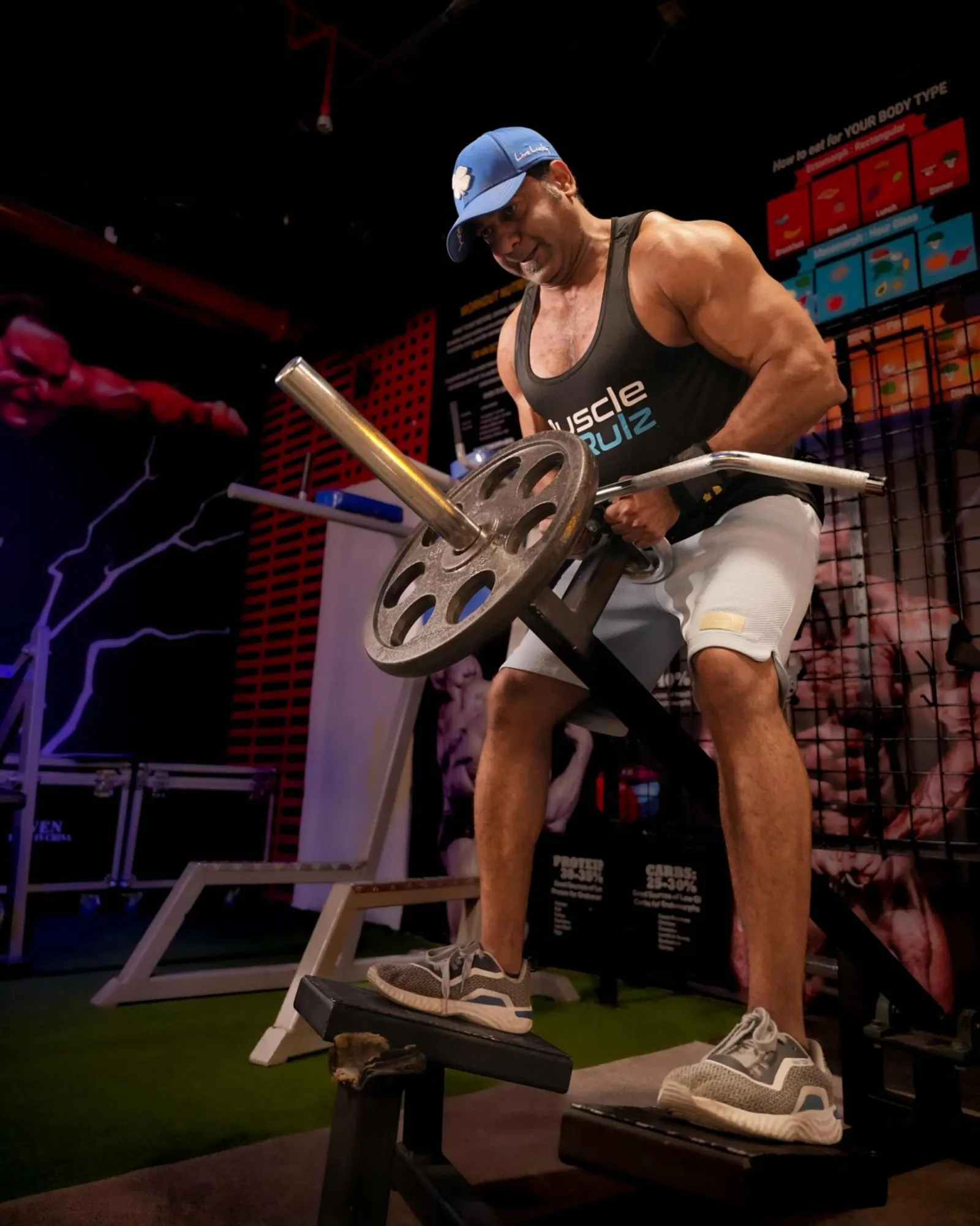 Fitness photography in a gym.