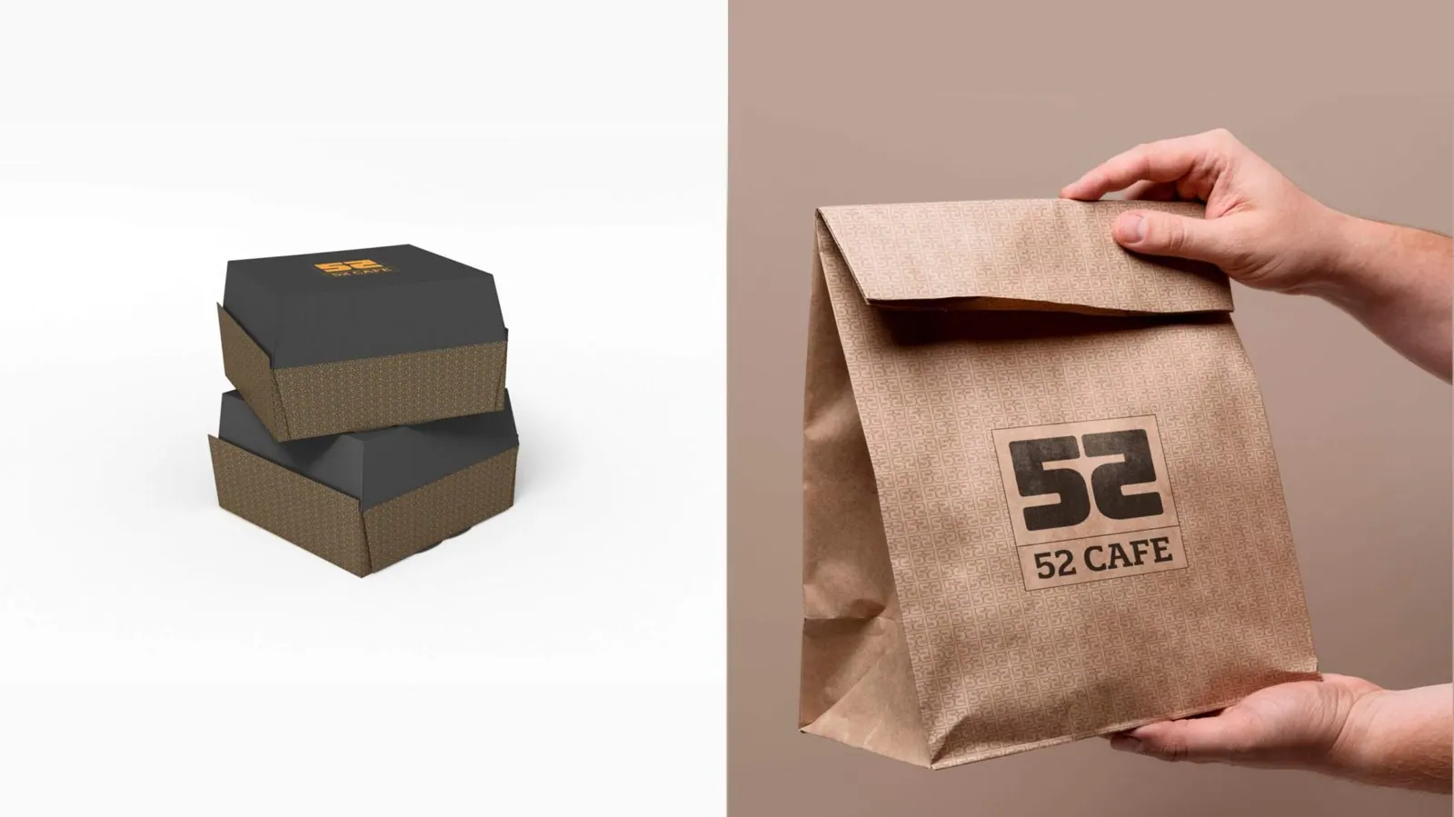 52 Cafe, brand identity presentation 6