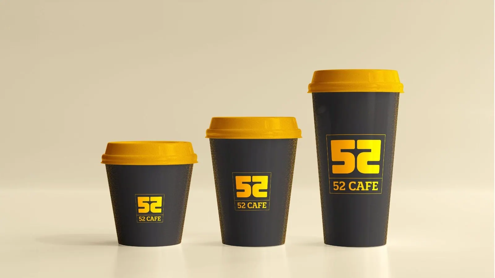 52 Cafe, brand identity presentation 8
