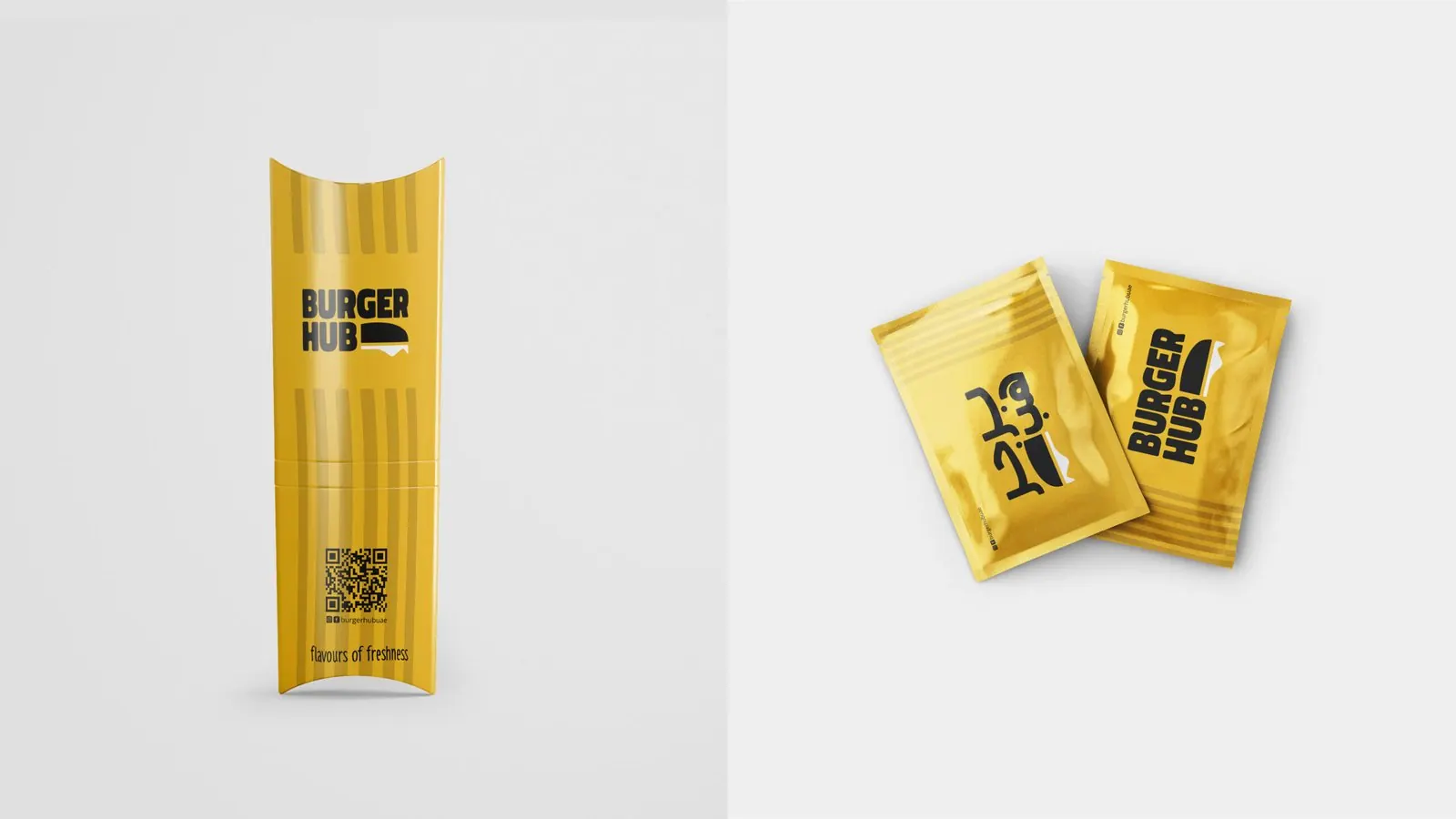 Burger Hub, brand identity presentation 5