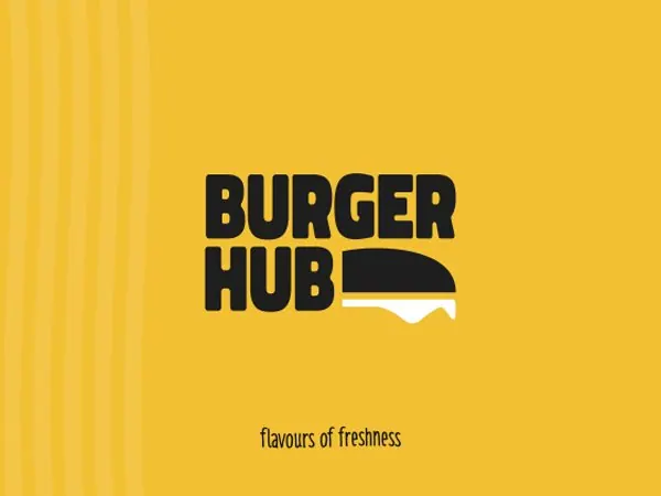 Burger Hub brand identity by Abcon