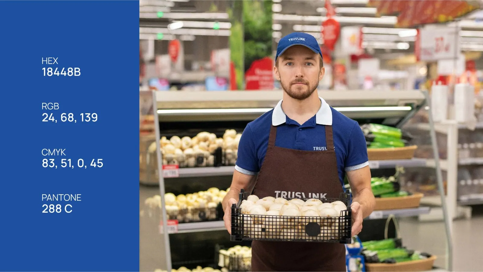 Truslink Stores: a retail identity with a full colour specification, from the fascia to staff uniforms.