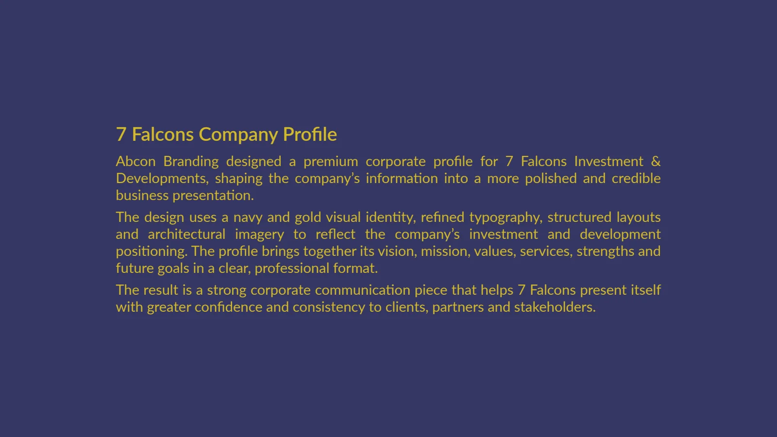 7 Falcons: Original project description