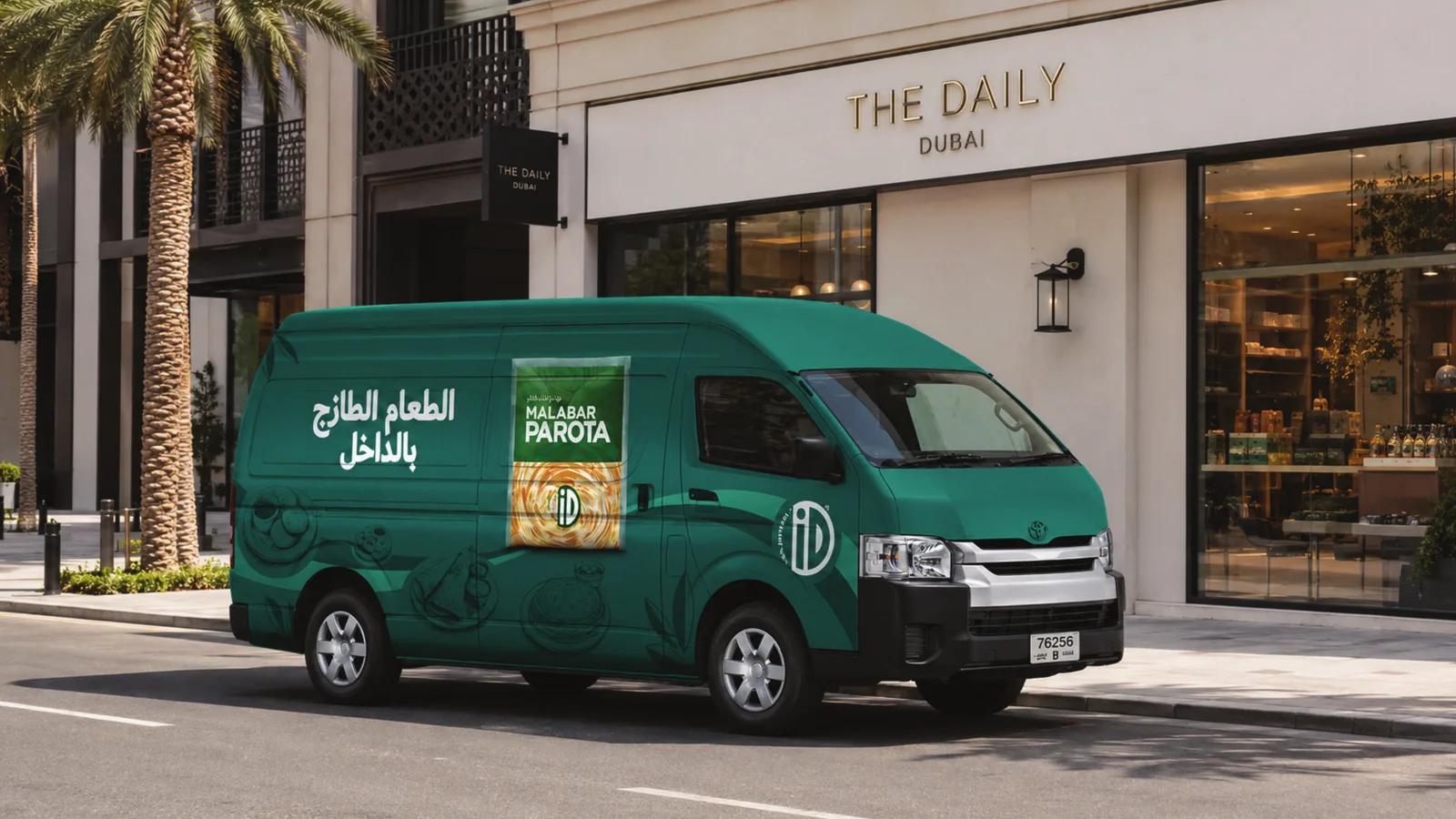 iD Fresh Food: Van outside a Dubai cafe
