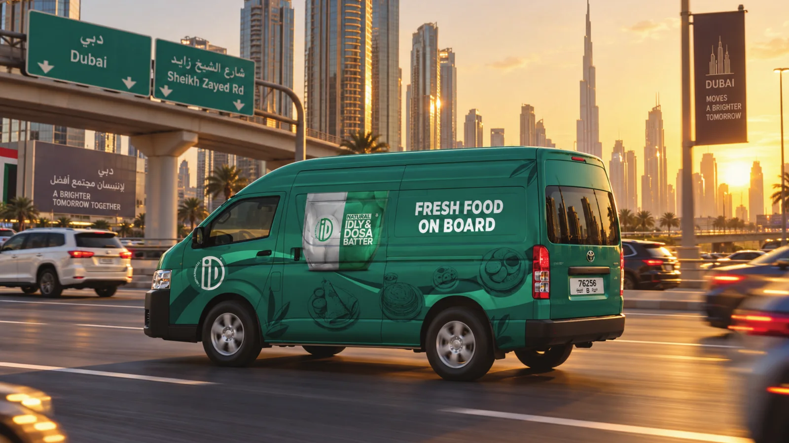 iD Fresh Food: Van at sunset