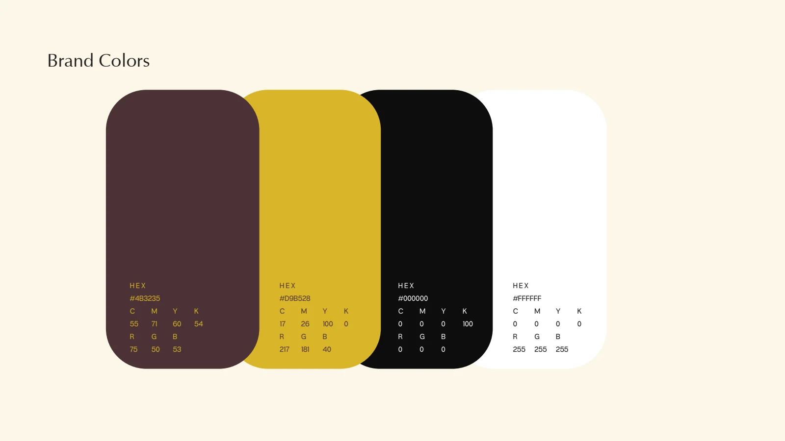 Jumanah Foods: Colour specification