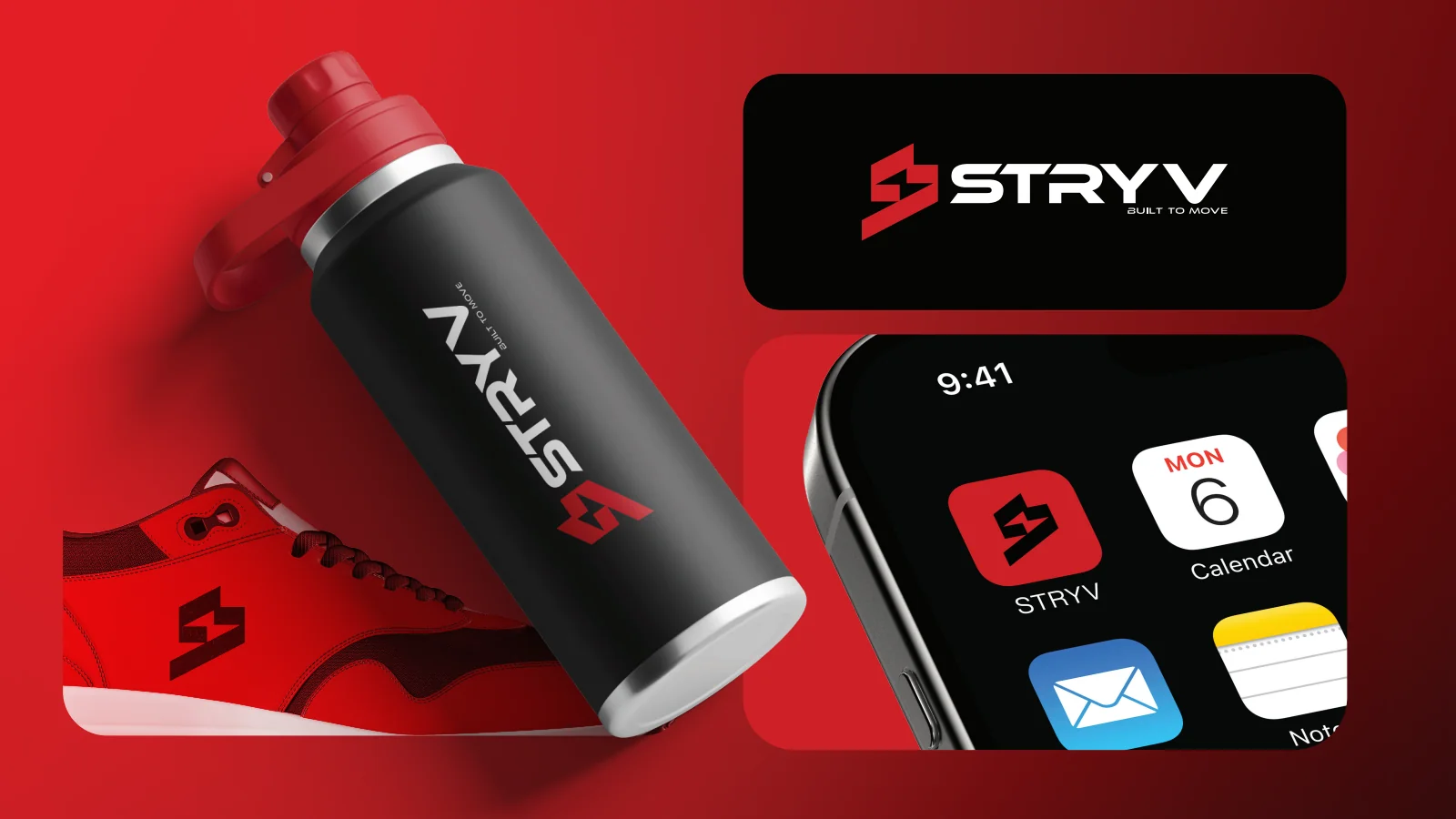 Stryv: Equipment and digital mockups