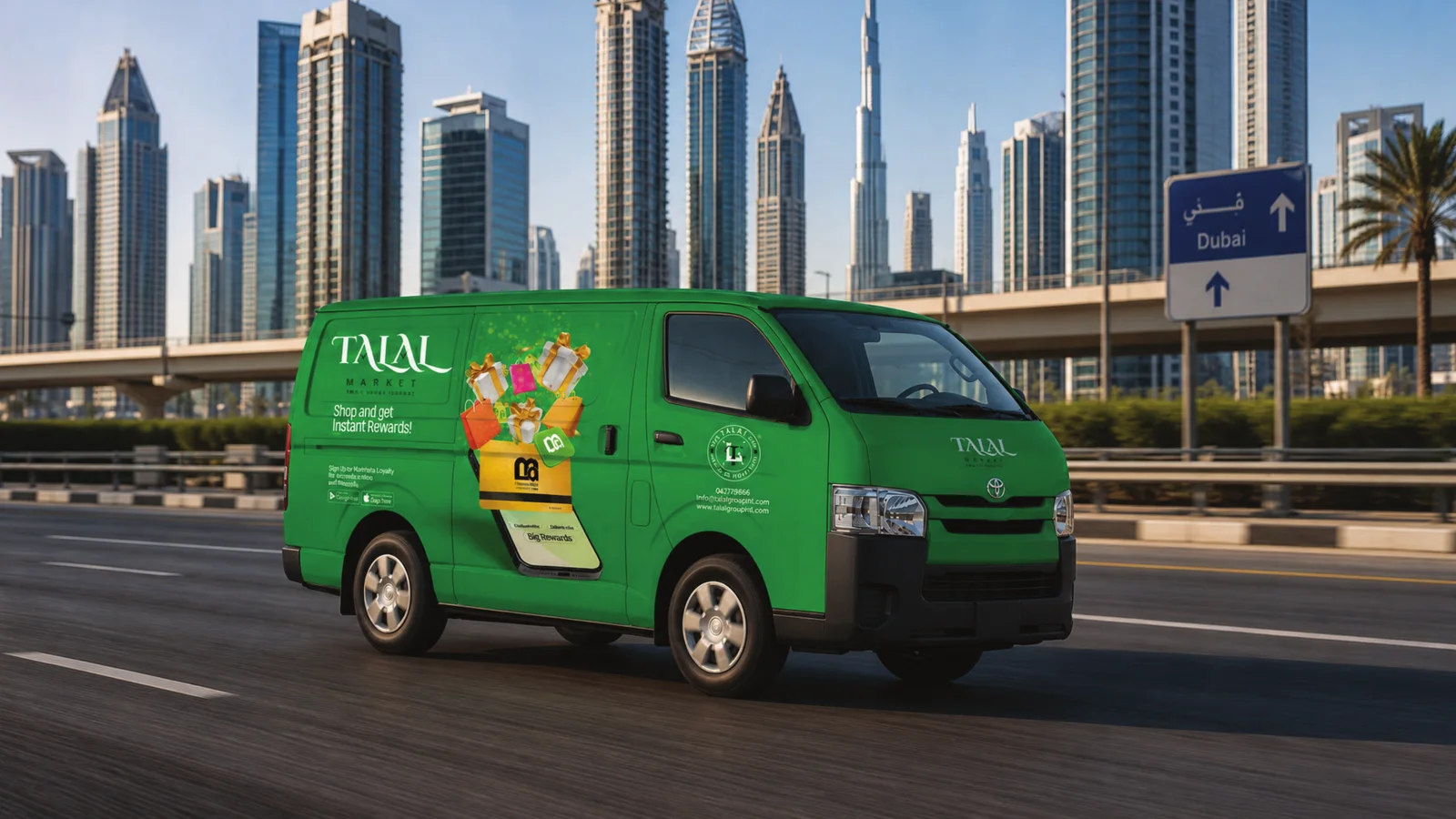 Talal Market: Van on Sheikh Zayed Road