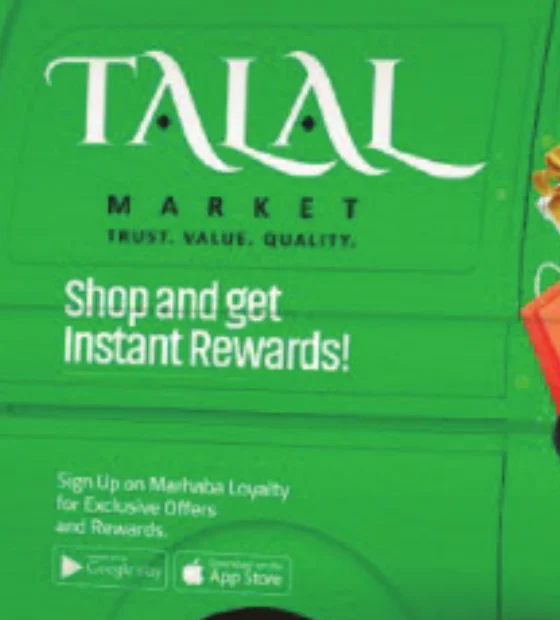 Talal Market: Wordmark and rewards line