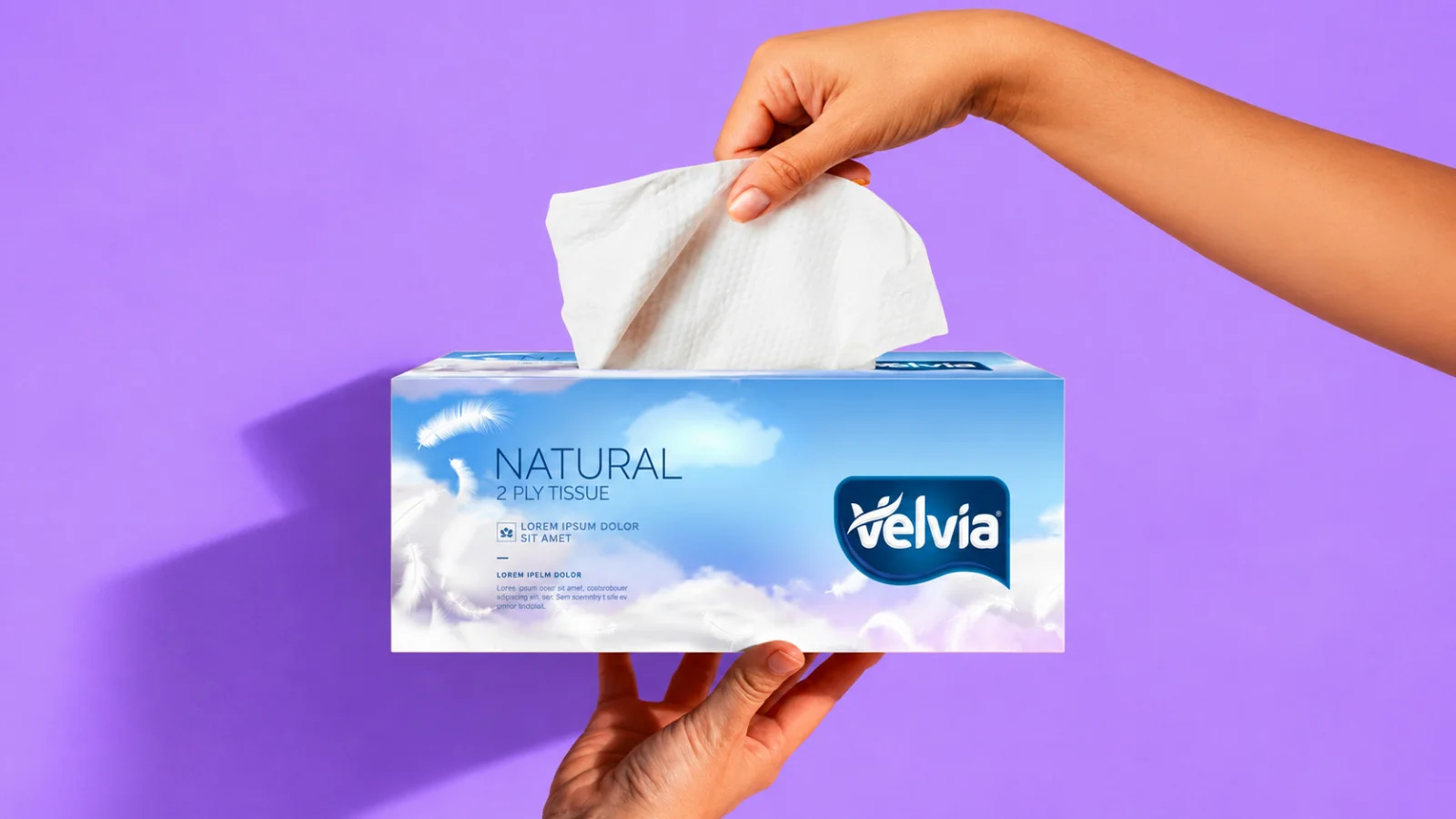 Velvia: Tissue carton application