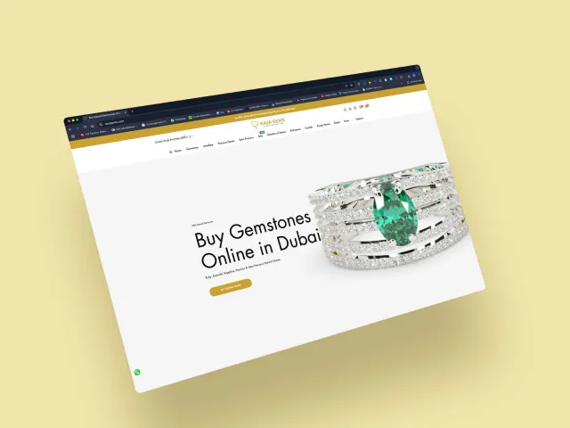 Raza Gems website by Abcon